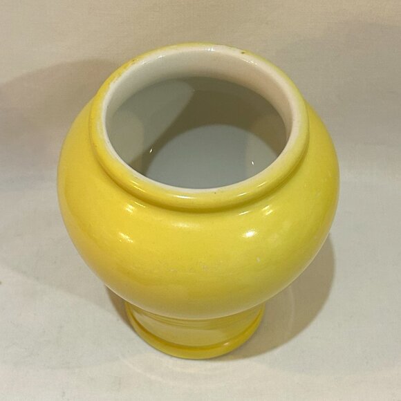 VTG Fortnum & Mason London Porcelain Yellow Vase 4 3/8" Made in England - Picture 3 of 8